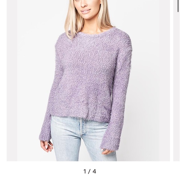 BB Dakota Get a Crew Sweater. Size Small. Steel Lavender Color. - Picture 1 of 8